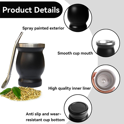 3.high quality mate cup sets with elegant design