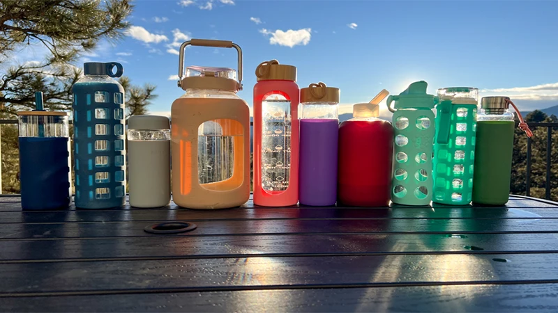 edition glass water bottle 20, or 34oz (reusable)