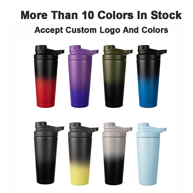 double walled vacuum insulated stainless steel shaker bottle bpa free and leak proof stainless steel thermal bottle for protein 1081603p