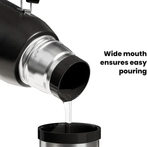 1l stainless steel insulated wholesale thermos flask with handle and lid