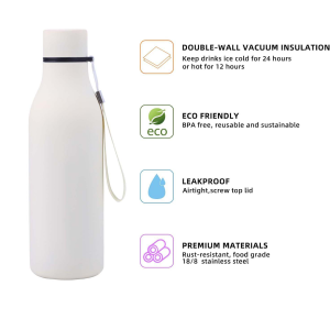 rubber painting soft touch stainless steel vacuum flask for travel 1081603w