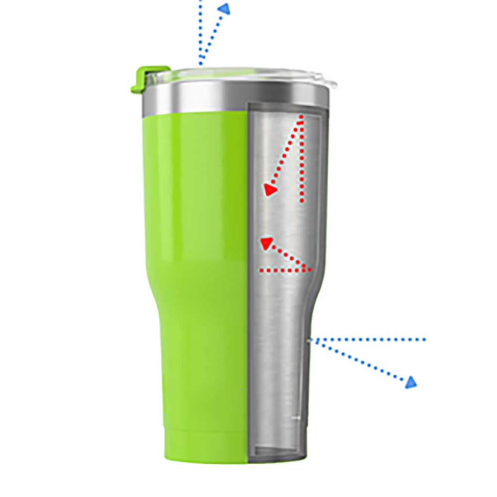2 vacuum insulated tumblers keep hot