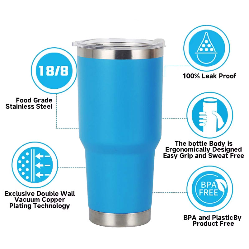 multi lids double wall 30oz stainless steel car travel tumblers 1081602t