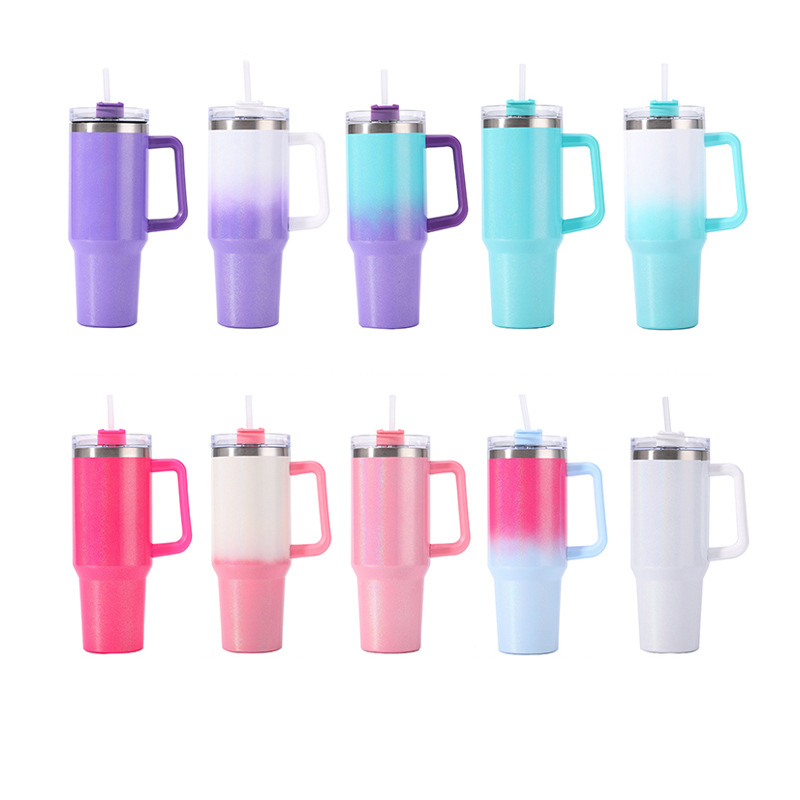wholesale stainless steel 40oz tumbler with handle and straw lid 1081605t