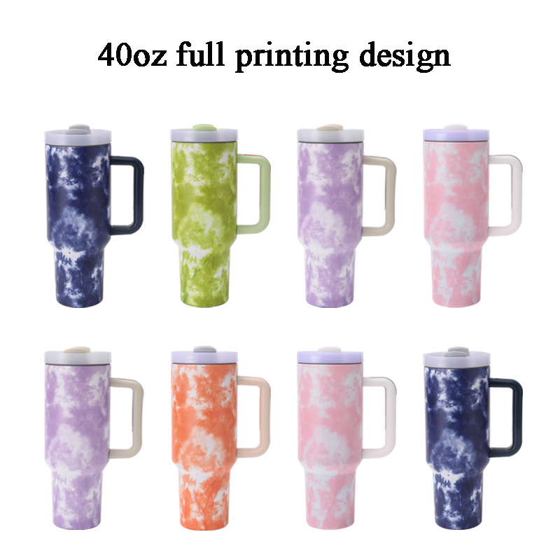 wholesale stainless steel 40oz tumbler with handle and straw lid 1081605t