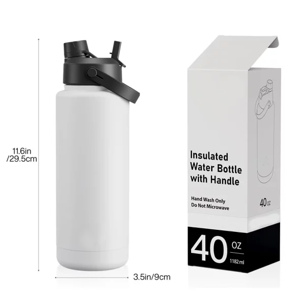 Custom Logo 26 oz Insulated Stainless Steel Water Bottle with 2-in-1 Straw and Spout Lid 1081608W