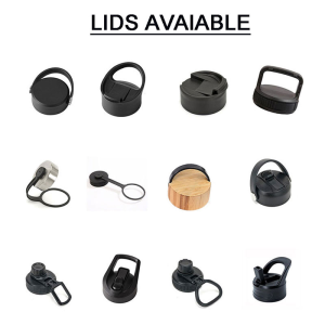 vacuum insulated stainless steel water bottles with multi lids1081605w