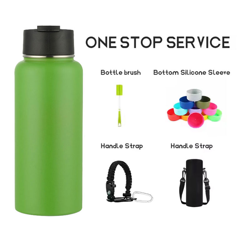 vacuum insulated stainless steel water bottles with multi lids1081605w