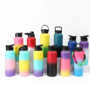 vacuum insulated stainless steel water bottles with multi lids1081605w