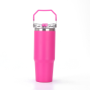 customized low moq powder coated thermal insulated tumblers with 2 in 1 lid 1081605t