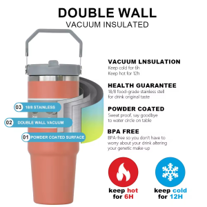 travel tumbler double layer customized laser logo vacuum mugs 1081603t