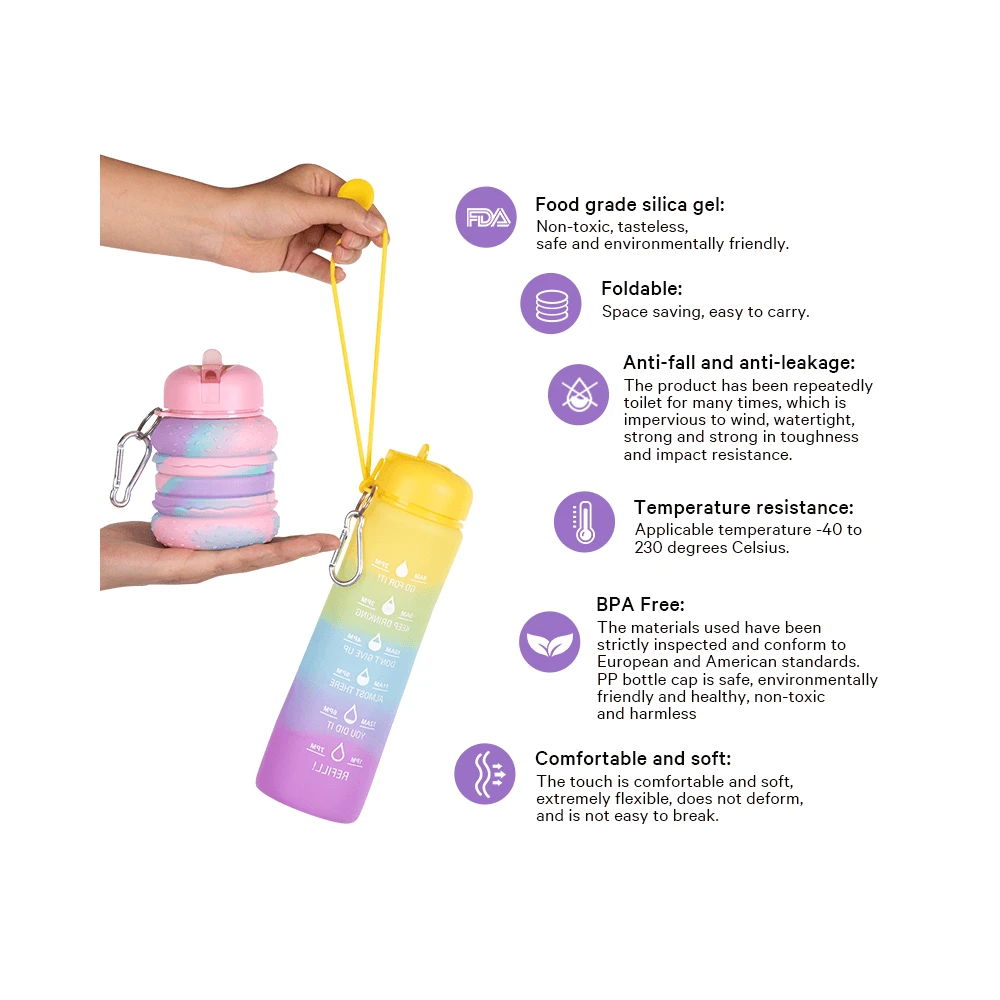 silicone water bottle material