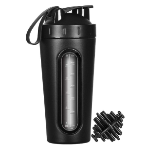 custom logo 28oz double walled insulated stainless steel visible window protein shaker bottles 1081606p