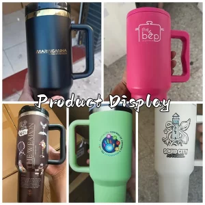custom 40oz tumbler with handle