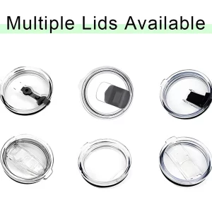 Multiple lids avaailable for 12oz hydro flask tumbler