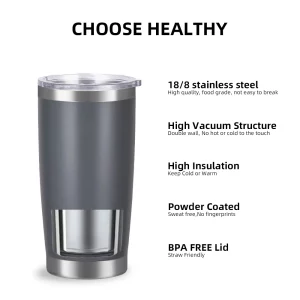 detail material of hydro flask travel tumbler