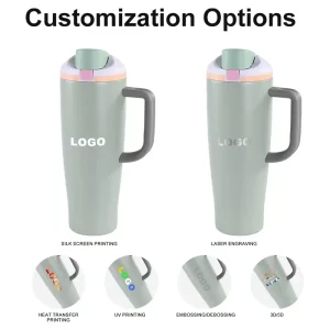 Customization Owala 40oz Stainless Steel Tumblers With Handle