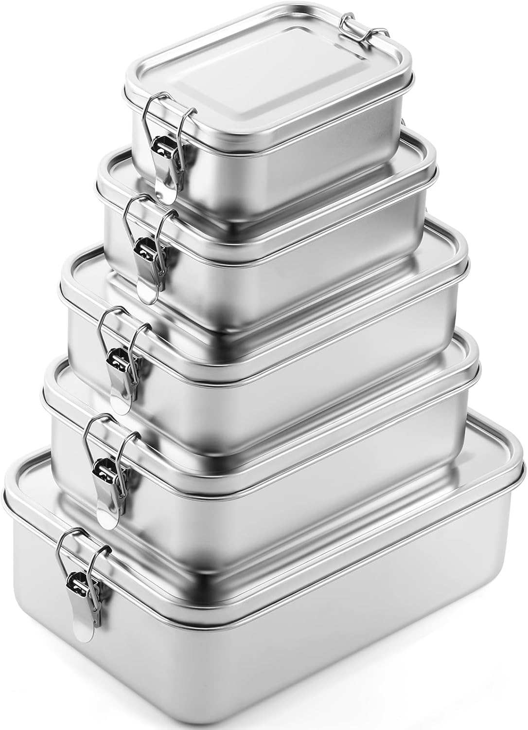 Metal Bento Box with 3 Compartments
