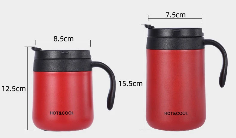 12oz 17oz Insulated Coffee Mugs With Handle And Flip Lid