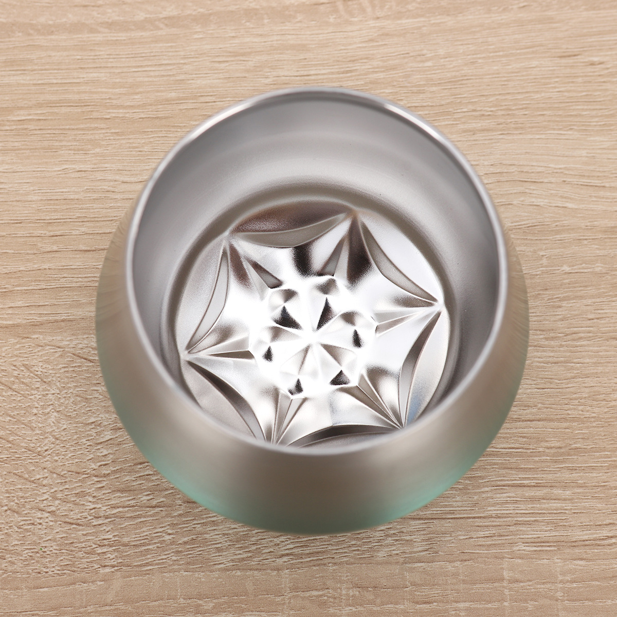 Powder coated wine glass