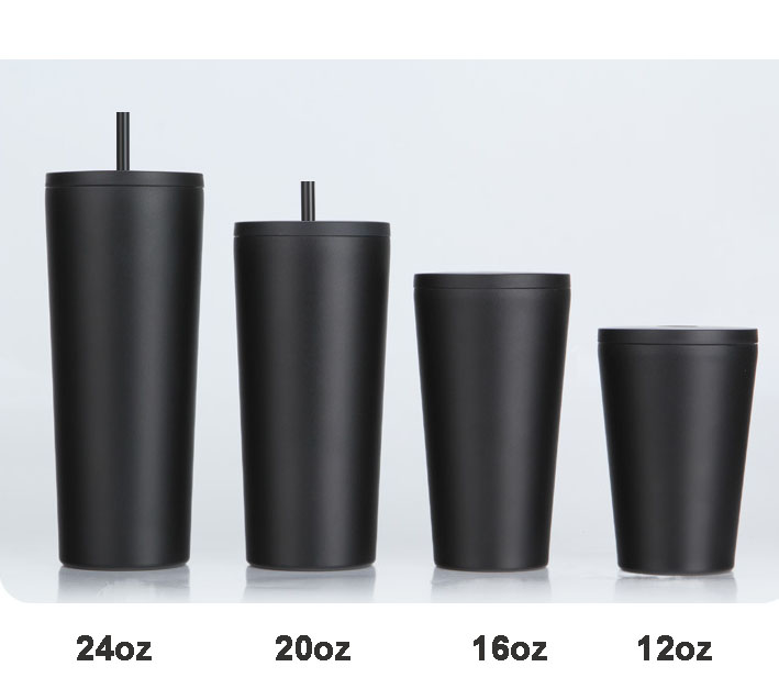 Tumbler with Lid and Straw size