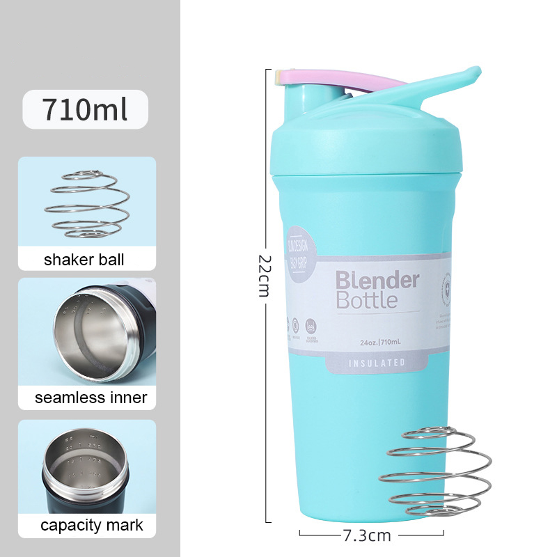 New Arrival Top Flip Up Lid Gym Shaker Bottles with Shaker Ball 1081607P - Image 3