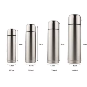 1L Stainless Steel Vacuum Sealed Insulated Thermos Flask Bottle