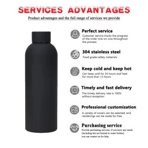 Narrow mouth Insulated Water Bottle with Lid