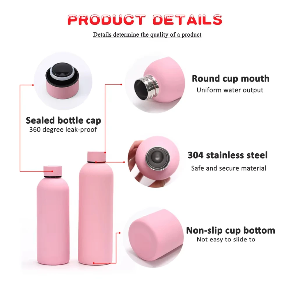 details of small mouth Insulated Water Bottle with Lid