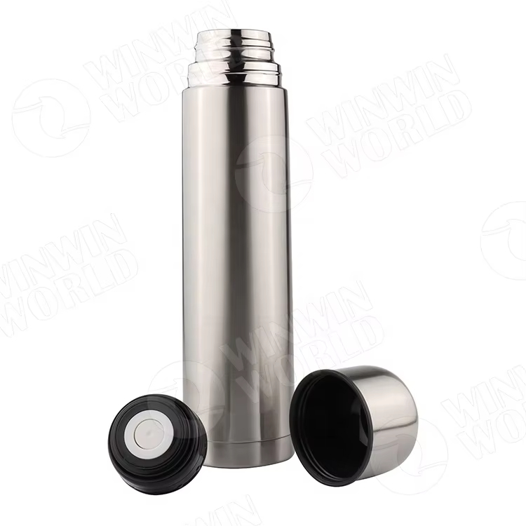 Stainless Steel Thermos Vacuum Bottle Flask Push Button Lid Insulated Cup