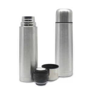 Thermos Vacuum Bottle Flask Push Button