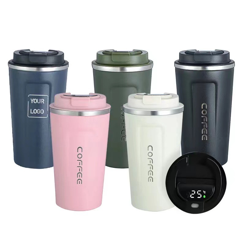 Vacuum Insulated Travel Mug with LED Smart Temperature Display