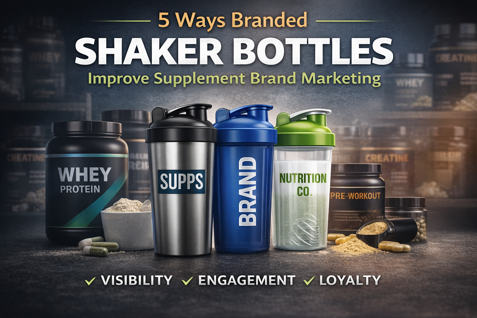 5 Ways Branded Shaker Bottles Improve Supplement Brand Marketing