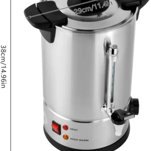 Coffee Urn 8 Liters, Premium 304 Stainless Steel, Fast Brew Coffee Urn and Hot Beverage Dispenser Large Coffee Dispenser 1000W, Commercial Percolating Urn for Party