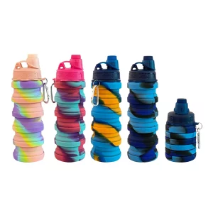 Creative Design Silicone Collapsible Folding Sports Outdoor Travel Water Bottle