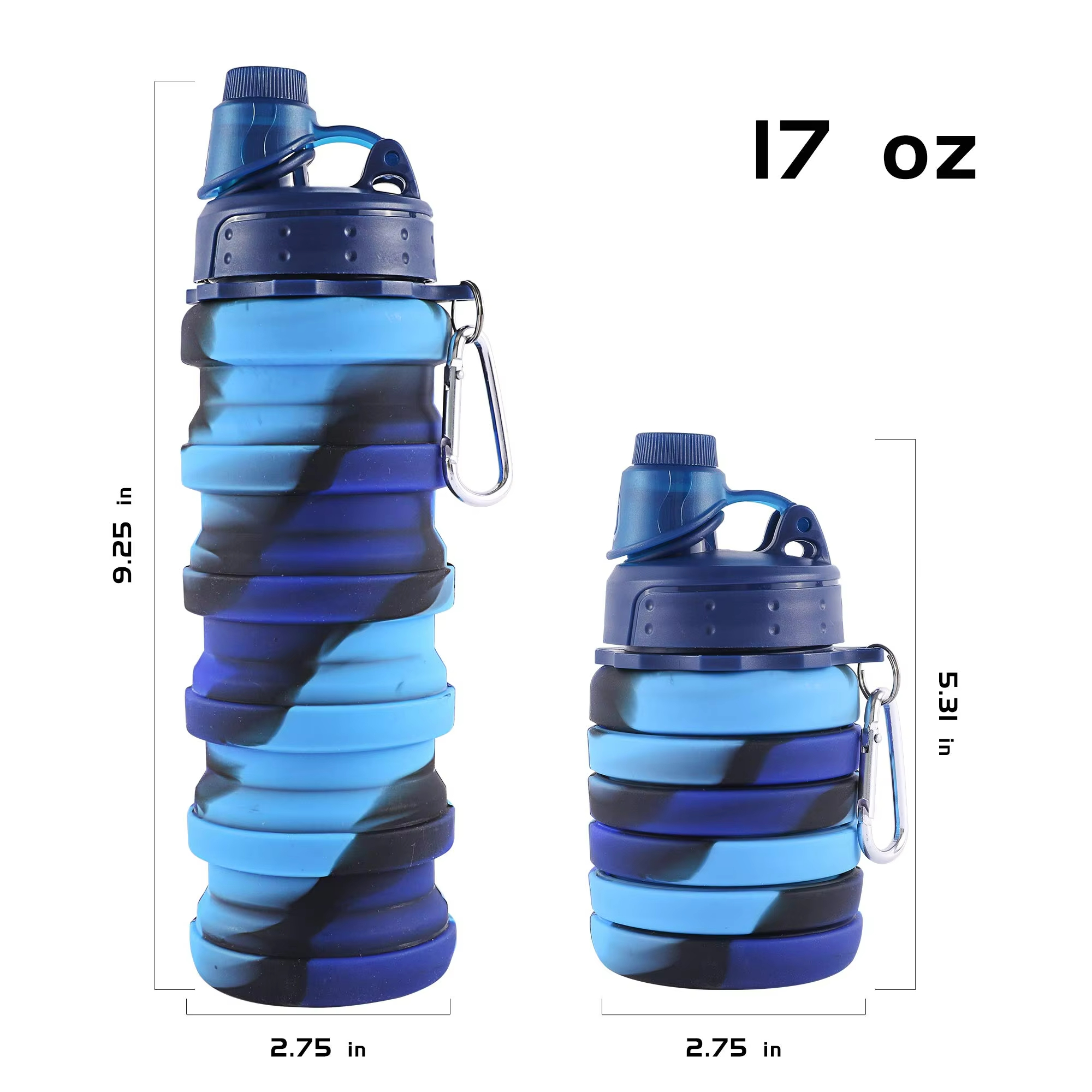 Creative Design Silicone Collapsible Folding Sports Outdoor Travel Water Bottle