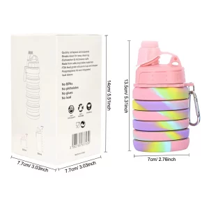 Creative Design Silicone Collapsible Folding Sports Outdoor Travel Water Bottle