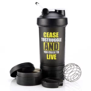Black shaker bottles