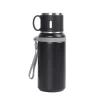 Double Walled Large Capacity Insulated Thermos Bottle Cup Lid Rope Handle Office Home Portable Vacuum Flask