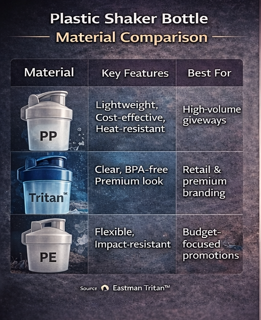 Plastic shaker Bottle Material Comparison