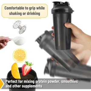 400ml 600ml leakproof plastic shaker bottles