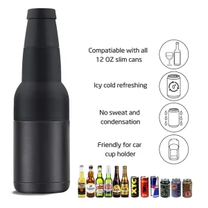 Vacuum Insulated Double Walled Stainless Steel Beer Bottle Holder