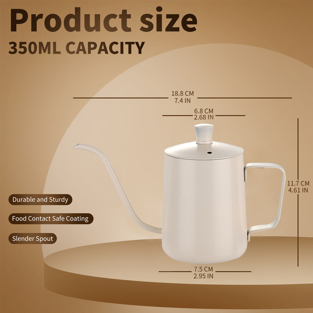 New Arrival Stainless Steel Pour Over Customized Black Coffee Pot 1081601CP - Image 6