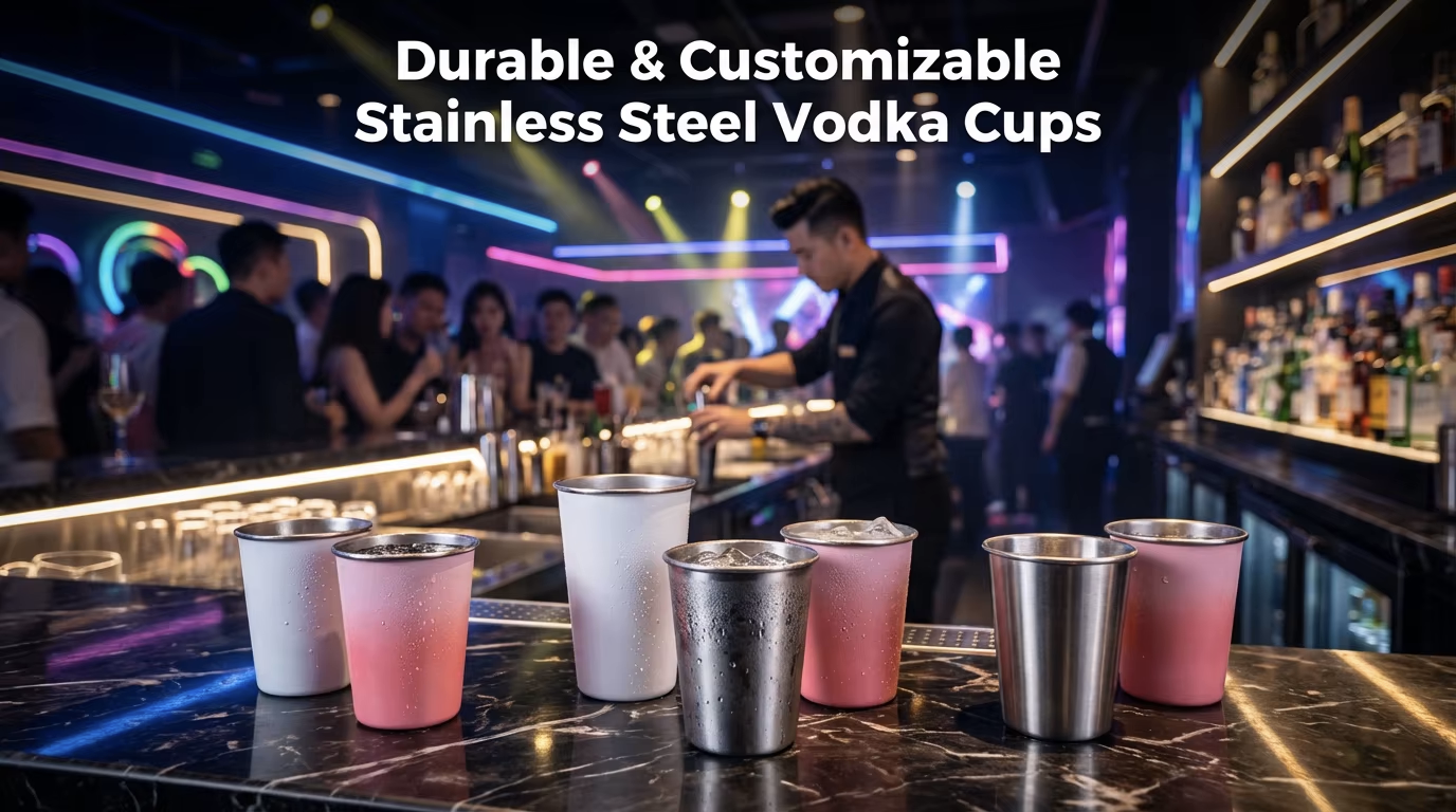 Durable & Customizable Stainless Steel Vodka Cups for High-Volume Bars and Nightclubs