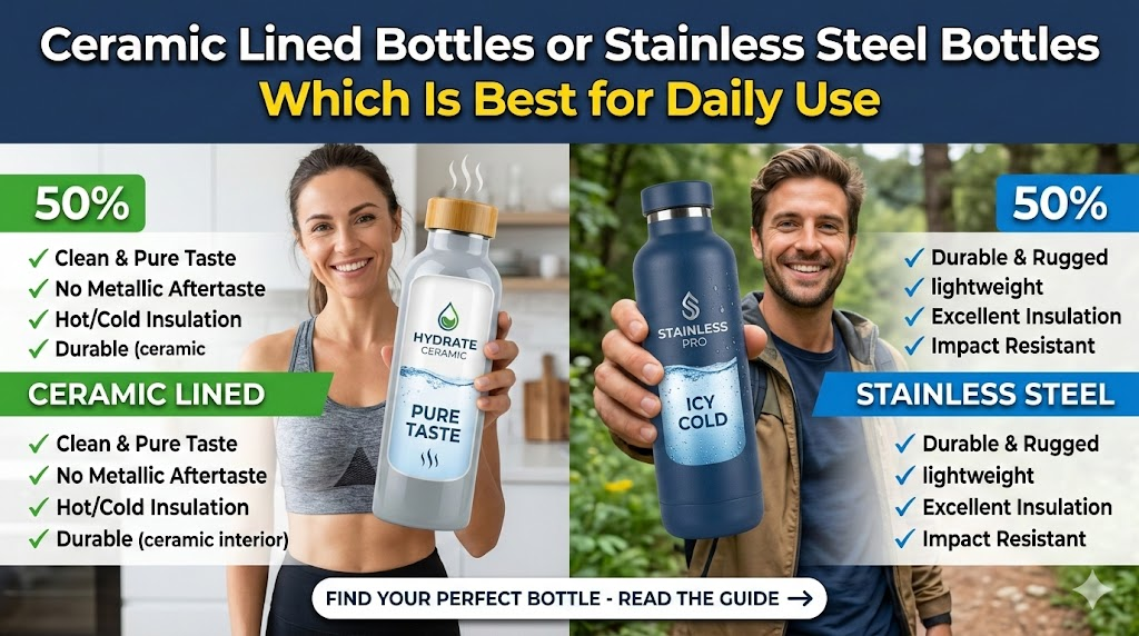 Ceramic Lined Bottles or Stainless Steel Bottles Which Is Best for Daily Use