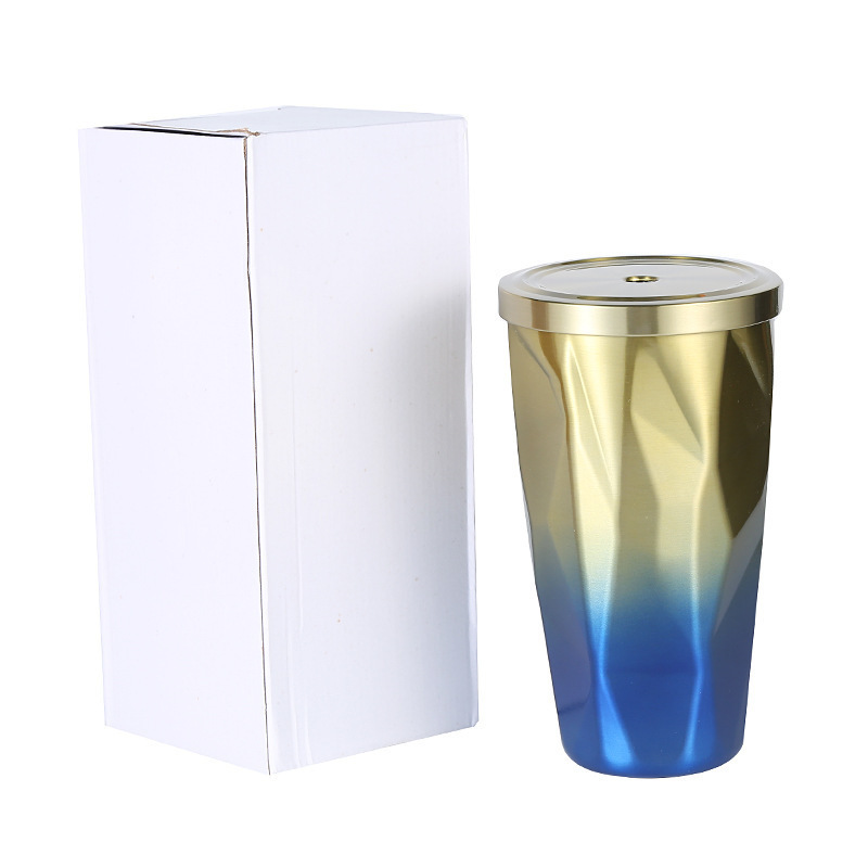 Stylish Gradient Design Customized Stainless Steel Tumblers With Straw Lid 1081645T - Image 6