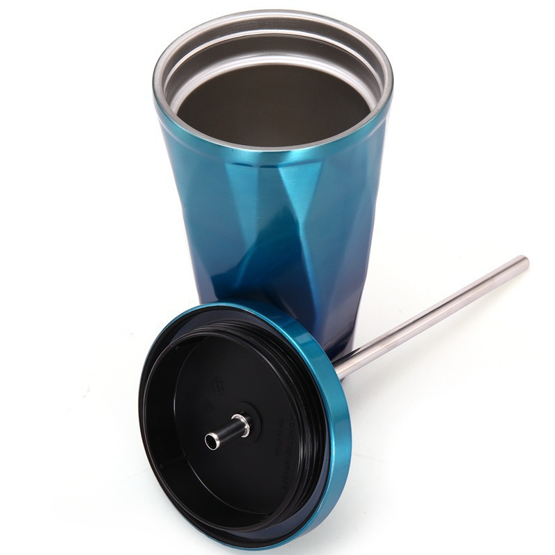 Stylish Gradient Design Customized Stainless Steel Tumblers With Straw Lid 1081645T - Image 4