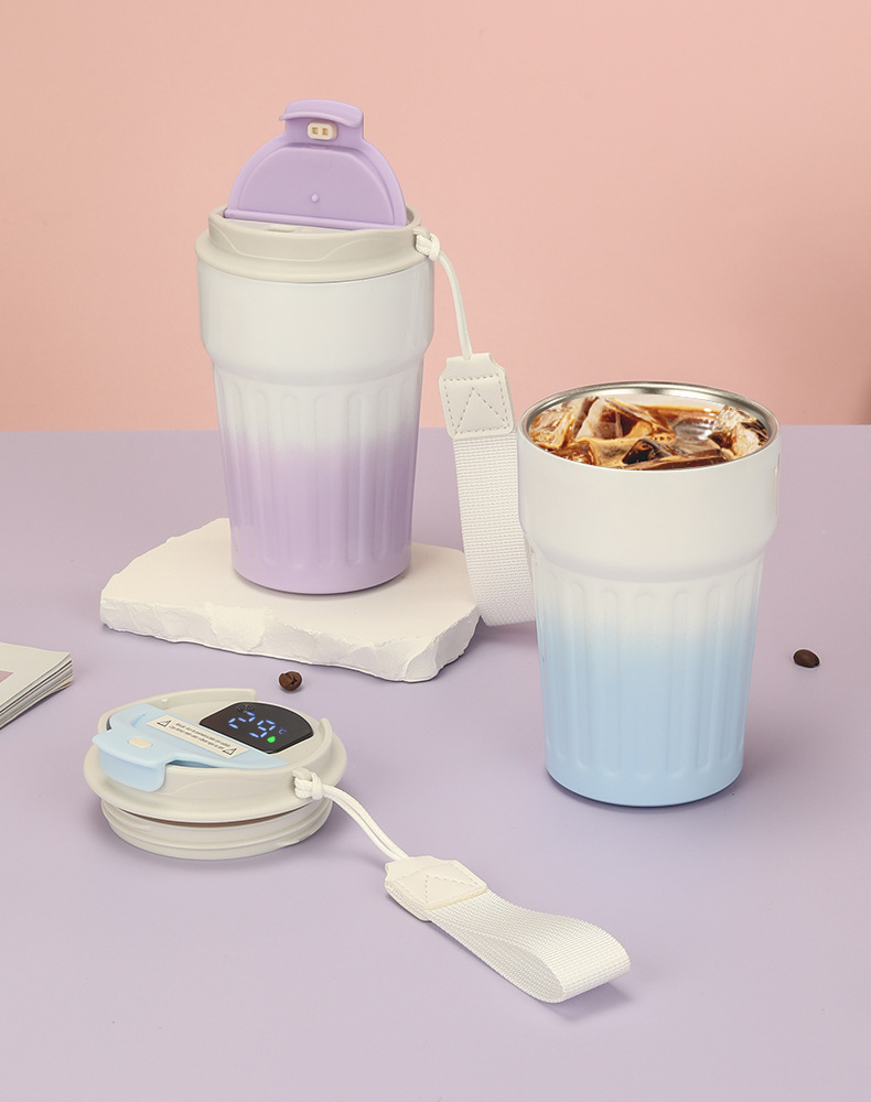 New Arrival Personalized OEM branded Tumblers with Temperature Display Lid 1081646T - Image 4