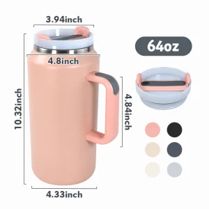 STANLEY Quencher H2.0 Tumbler with Handle & Straw 64 oz | Flowstate 3-Position Lid