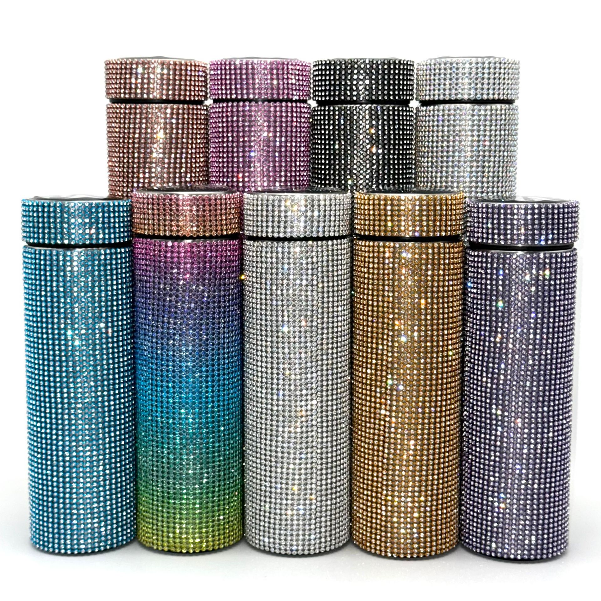 Luxury High Quality Bling Rhinestone Customized 500ml Vacuum Flasks 1081650W - Image 2